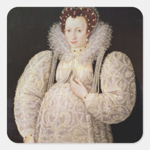 Pegatina Cuadrada Señora desconocida, c.1595-1600