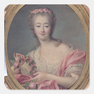 Pegatina Cuadrada Señora du Barry, 1770