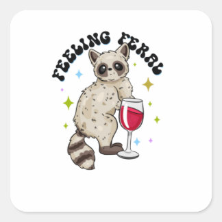 Pegatina Cuadrada Sensación de feral