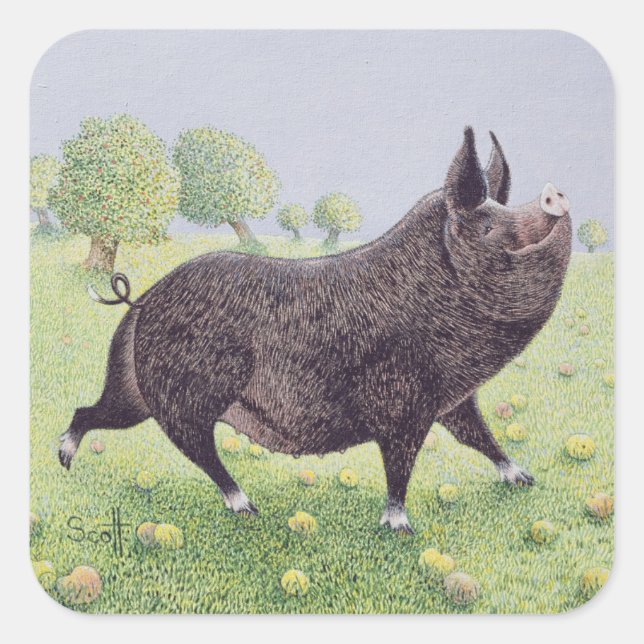 Pegatina Cuadrada Sensación grande (Anverso)