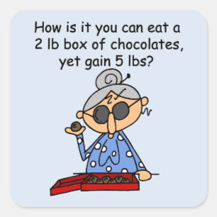 Pegatina Cuadrada Sentido de chocolate