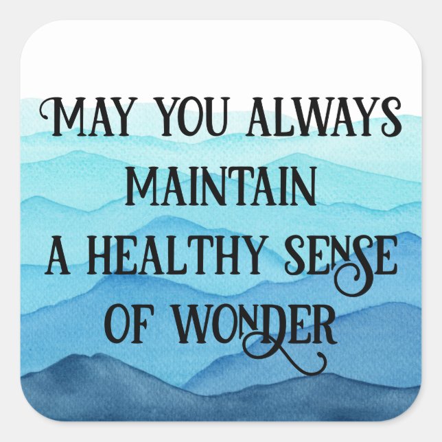 Pegatina Cuadrada Sentido de maravilla (Anverso)