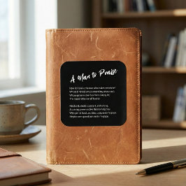 Pegatina Cuadrada Sentimental "Un hombre a elogiar"