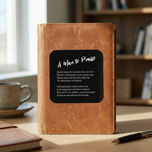 Pegatina Cuadrada Sentimental "Un hombre a elogiar"