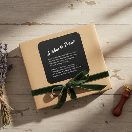 Pegatina Cuadrada Sentimental "Un hombre a elogiar"