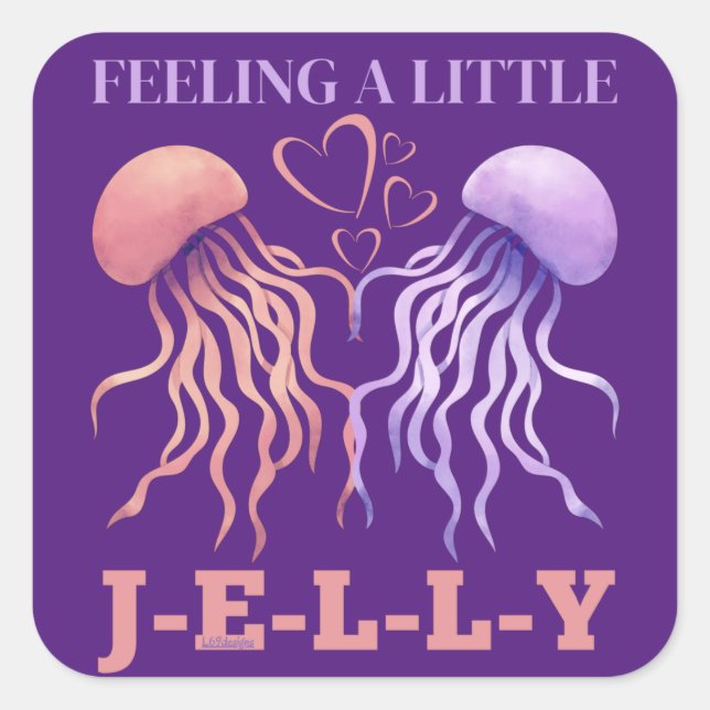 Pegatina Cuadrada SENTIMIENTO UN PEQUEÑO regalo de San Valentín dive (Anverso)