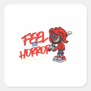 Pegatina Cuadrada Sentir el horror