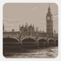 Sepia Big Ben Tower Palace de Westminster