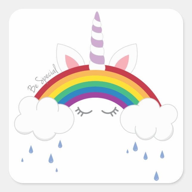 Pegatina Cuadrada Ser especial (Anverso)