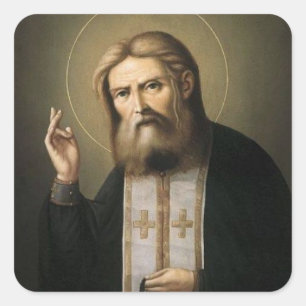 Pegatina Cuadrada Seraphim de Sarov