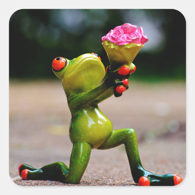 Pegatina Cuadrada ¿Serás mi...... (Anverso)