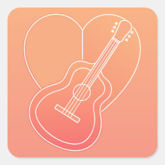 Pegatina Cuadrada Serenade Heartstring