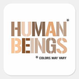Pegatina Cuadrada Seres humanos - los colores pueden variar