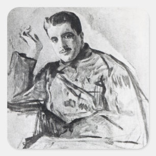 Pegatina Cuadrada Serge Diaghilev, 1904