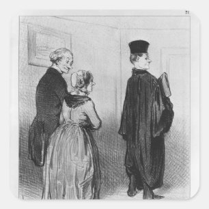 Pegatina Cuadrada Serie 'Les Bons Bourgeois'