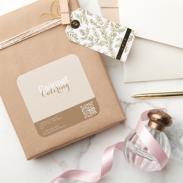 Pegatina Cuadrada Servicio de Cater (Regalar)