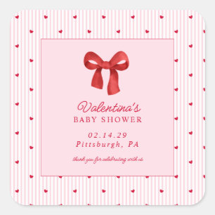 Pegatina Cuadrada Servilletas de papel Little Sweetheart Valentine C