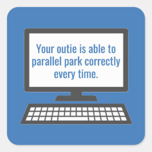 Pegatina Cuadrada Sesión fuera de gravedad