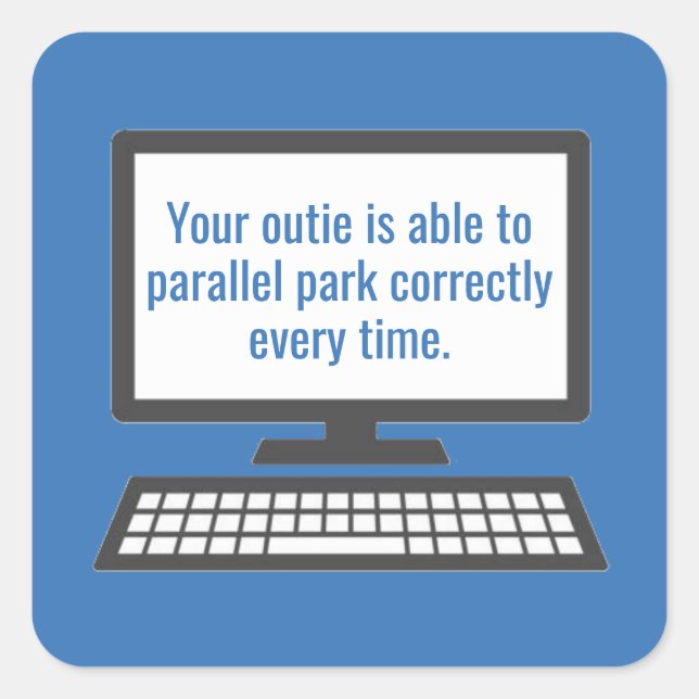 Pegatina Cuadrada Sesión fuera de gravedad (Anverso)