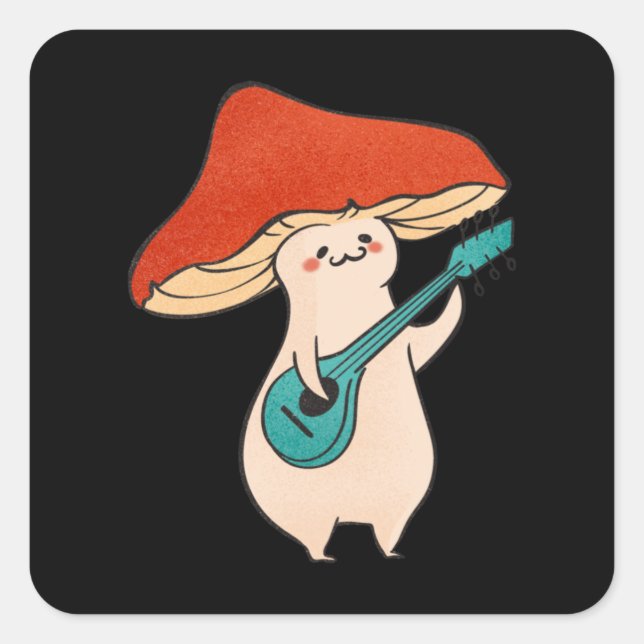 Pegatina Cuadrada Setas Y Música (Anverso)