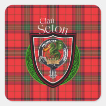 Seton Scottish Clan Tartan & Escudo