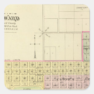 Pegatina Cuadrada Seward, Nebraska
