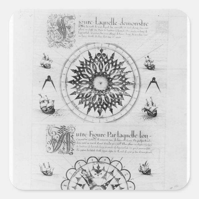 Pegatina Cuadrada Sextante (Anverso)