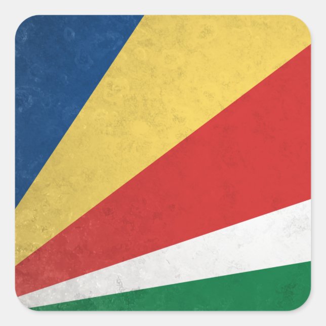 Pegatina Cuadrada Seychelles (Anverso)