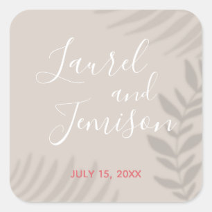 Pegatina Cuadrada Shadow Palm Tan