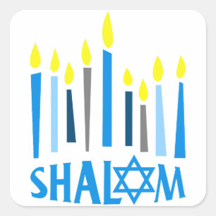 Pegatina Cuadrada Shalom