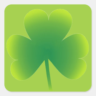Pegatina Cuadrada Shamrock del Día de San Patricio