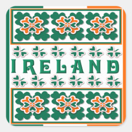 Pegatina Cuadrada Shamrock y más