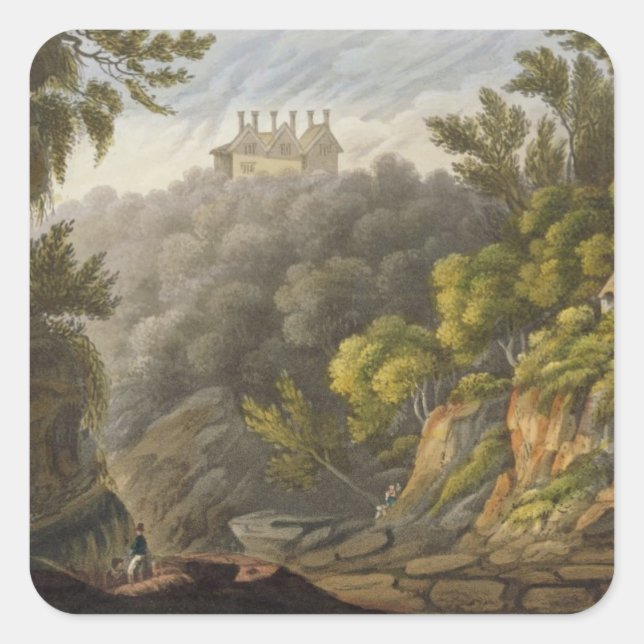 Pegatina Cuadrada Shanklin Chine, de 'La isla de la luz (Anverso)