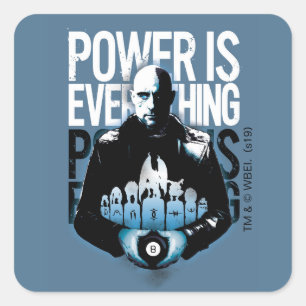 Pegatina Cuadrada ¡SHAZAM!   Sivana "El poder es todo"
