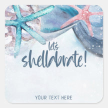 Shellabración | Estrella de mar de playa en acuare