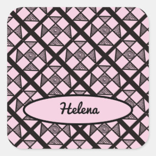 Pegatina Cuadrada Shoo Fly Patchwork Quilt