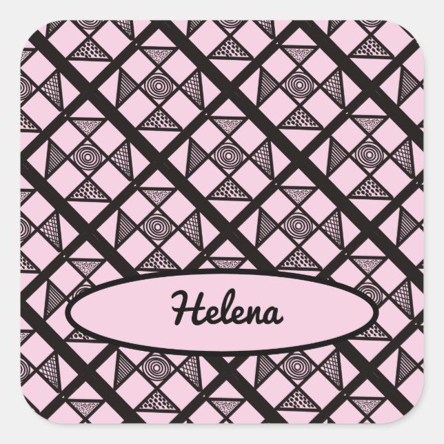 Pegatina Cuadrada Shoo Fly Patchwork Quilt (Anverso)