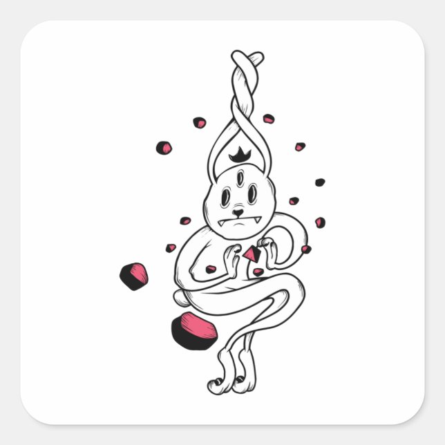 Pegatina Cuadrada Shy Ghost (Anverso)