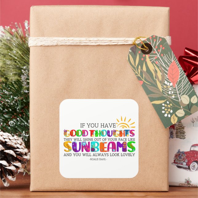 Pegatina Cuadrada Si Tienes Buenas Ideas, Se Iluminarán (Vacaciones)