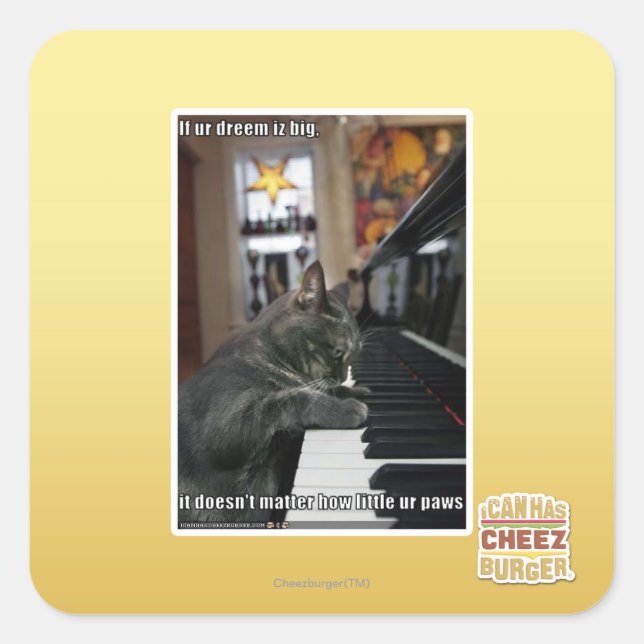 Pegatina Cuadrada Si tu sueño es grande (Anverso)