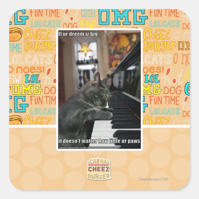 Pegatina Cuadrada Si tu sueño es grande (Anverso)