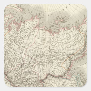 Pegatina Cuadrada Siberie, Russie d'Asie - Rusia y Siberia