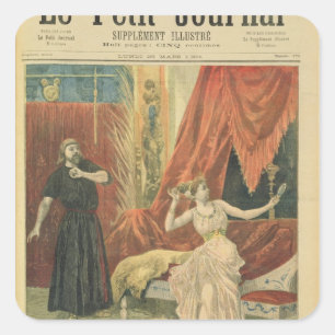 Pegatina Cuadrada Sibila Sanderson y Monsieur Jean del Mademoiselle