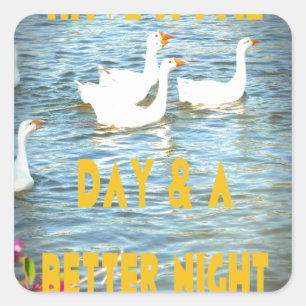 Pegatina Cuadrada Siempre dejamos satisfechos a nuestros clientes.