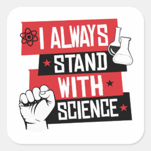 Pegatina Cuadrada Siempre paro con la ciencia