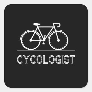 Pegatina Cuadrada Siempre Pasé Un Ciclismo En La Mañana A Sano