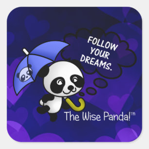 Pegatina Cuadrada Siga siempre sus sueños