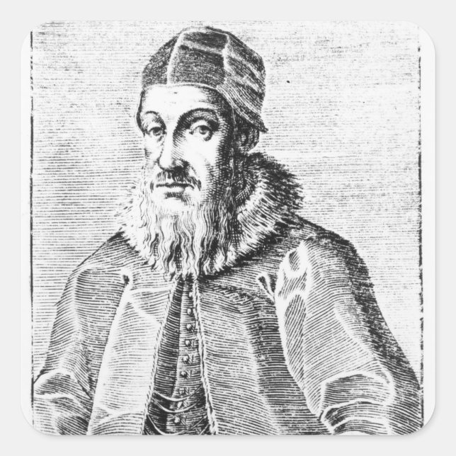 Pegatina Cuadrada Sigismund II Augustus (Anverso)