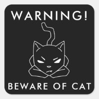 Signo de advertencia divertida | Logo de Gato Enfa