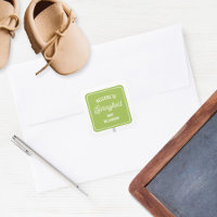 Signo de bienvenida de pueblo Baby Shower verde